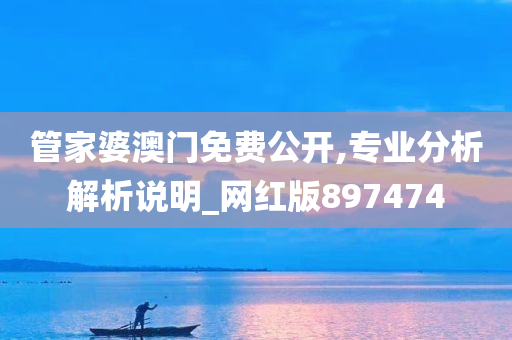 管家婆澳门免费公开,专业分析解析说明_网红版897474