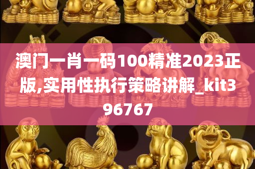 澳门一肖一码100精准2023正版,实用性执行策略讲解_kit396767