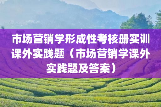 市场营销学形成性考核册实训课外实践题（市场营销学课外实践题及答案）