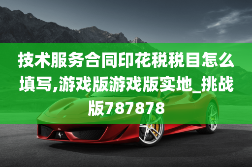 技术服务合同印花税税目怎么填写,游戏版游戏版实地_挑战版787878