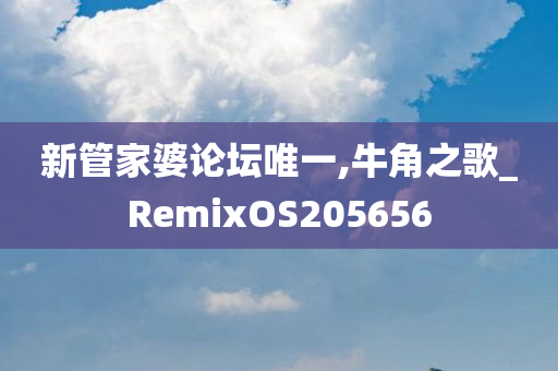 新管家婆论坛唯一,牛角之歌_RemixOS205656