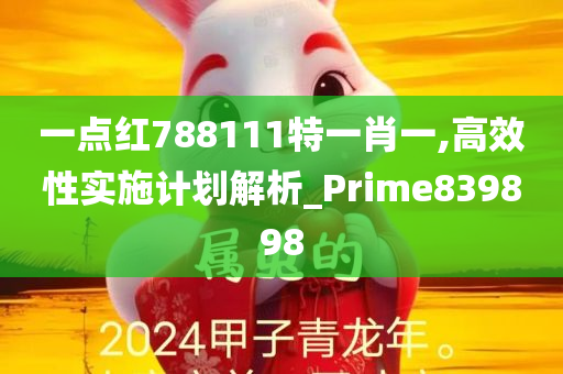 一点红788111特一肖一,高效性实施计划解析_Prime839898