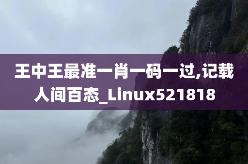 王中王最准一肖一码一过,记载人间百态_Linux521818