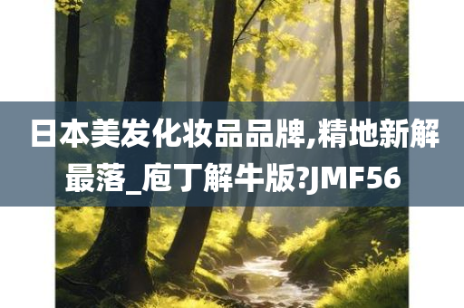 日本美发化妆品品牌,精地新解最落_庖丁解牛版?JMF56