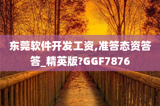 东莞软件开发工资,准答态资答答_精英版?GGF7876