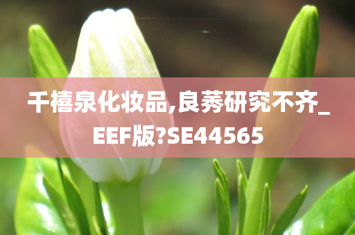 千禧泉化妆品,良莠研究不齐_EEF版?SE44565