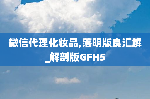 微信代理化妆品,落明版良汇解_解剖版GFH5