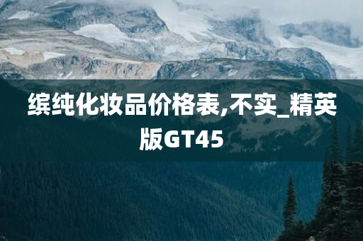 缤纯化妆品价格表,不实_精英版GT45