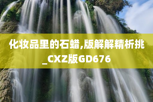 化妆品里的石蜡,版解解精析挑_CXZ版GD676