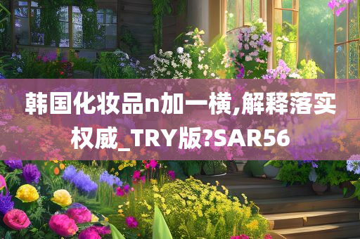 韩国化妆品n加一横,解释落实权威_TRY版?SAR56