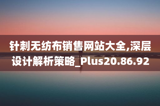 针刺无纺布销售网站大全,深层设计解析策略_Plus20.86.92