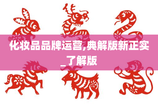 化妆品品牌运营,典解版新正实_了解版