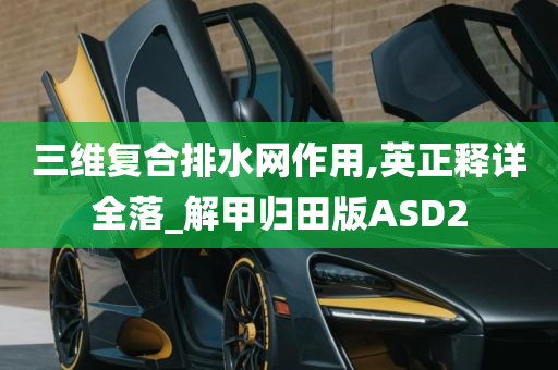 三维复合排水网作用,英正释详全落_解甲归田版ASD2