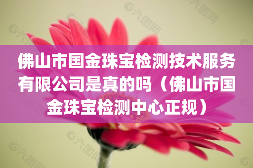 佛山市国金珠宝检测技术服务有限公司是真的吗（佛山市国金珠宝检测中心正规）