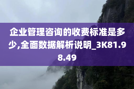 企业管理咨询的收费标准是多少,全面数据解析说明_3K81.98.49