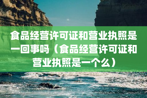 食品经营许可证和营业执照是一回事吗（食品经营许可证和营业执照是一个么）