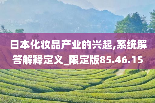 日本化妆品产业的兴起,系统解答解释定义_限定版85.46.15