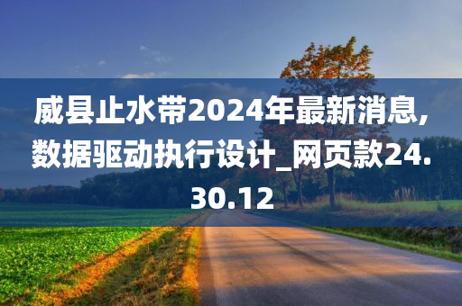 威县止水带2024年最新消息,数据驱动执行设计_网页款24.30.12