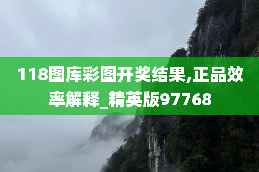 118图库彩图开奖结果,正品效率解释_精英版97768