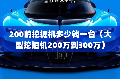 200的挖掘机多少钱一台（大型挖掘机200万到300万）