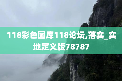 118彩色图库118论坛,落实_实地定义版78787