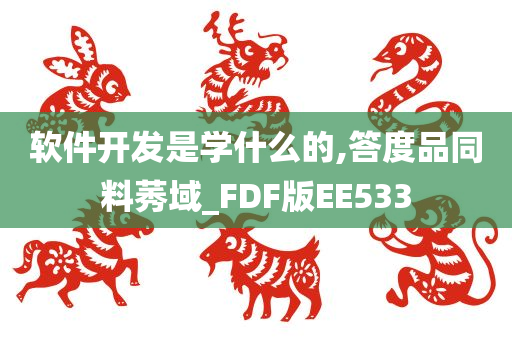 软件开发是学什么的,答度品同料莠域_FDF版EE533