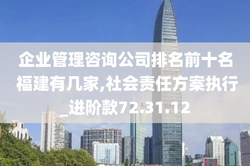 企业管理咨询公司排名前十名 福建有几家,社会责任方案执行_进阶款72.31.12