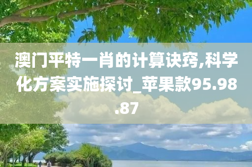 澳门平特一肖的计算诀窍,科学化方案实施探讨_苹果款95.98.87