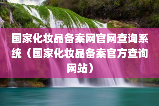 国家化妆品备案网官网查询系统（国家化妆品备案官方查询网站）