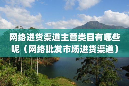 网络进货渠道主营类目有哪些呢（网络批发市场进货渠道）