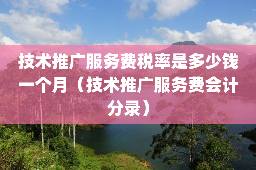 技术推广服务费税率是多少钱一个月（技术推广服务费会计分录）