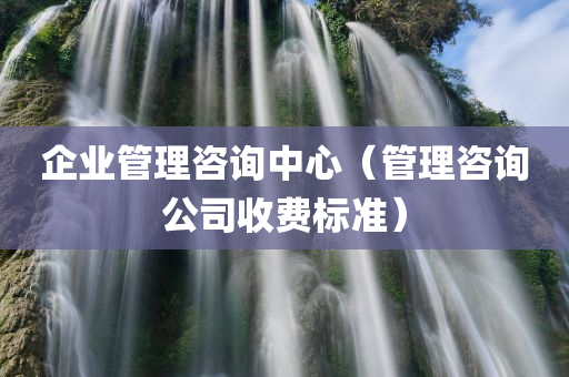 企业管理咨询中心（管理咨询公司收费标准）