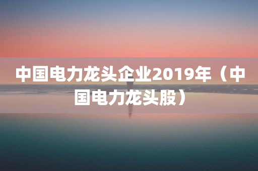 中国电力龙头企业2019年（中国电力龙头股）