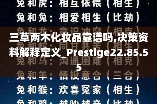 三草两木化妆品靠谱吗,决策资料解释定义_Prestige22.85.55