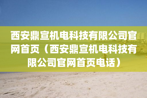 西安鼎宣机电科技有限公司官网首页（西安鼎宣机电科技有限公司官网首页电话）