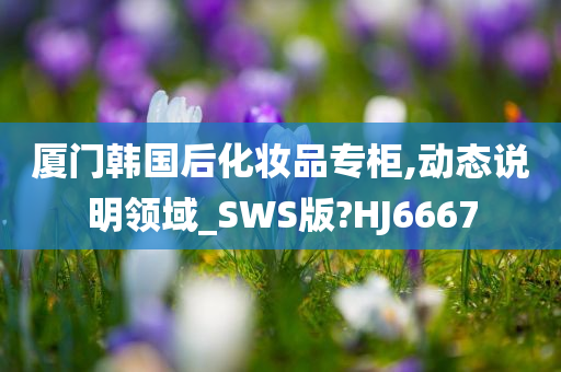 厦门韩国后化妆品专柜,动态说明领域_SWS版?HJ6667