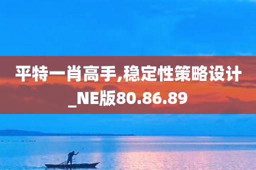 平特一肖高手,稳定性策略设计_NE版80.86.89