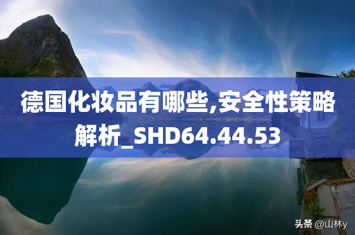 德国化妆品有哪些,安全性策略解析_SHD64.44.53