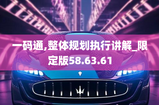 一码通,整体规划执行讲解_限定版58.63.61