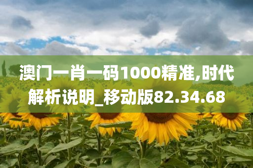 澳门一肖一码1000精准,时代解析说明_移动版82.34.68