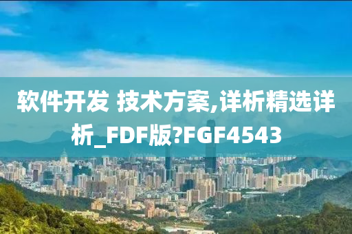 软件开发 技术方案,详析精选详析_FDF版?FGF4543