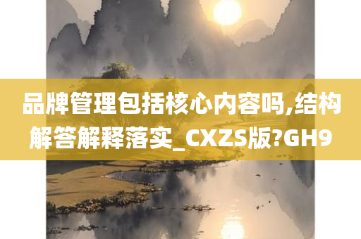 品牌管理包括核心内容吗,结构解答解释落实_CXZS版?GH9