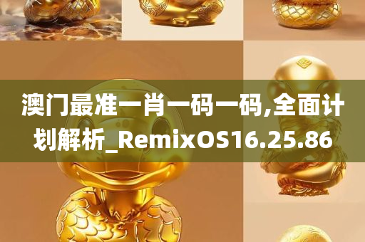 澳门最准一肖一码一码,全面计划解析_RemixOS16.25.86