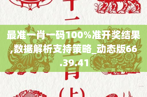 最准一肖一码100%准开奖结果,数据解析支持策略_动态版66.39.41