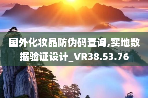 国外化妆品防伪码查询,实地数据验证设计_VR38.53.76