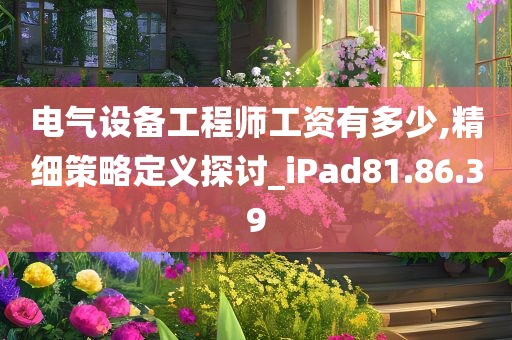 电气设备工程师工资有多少,精细策略定义探讨_iPad81.86.39