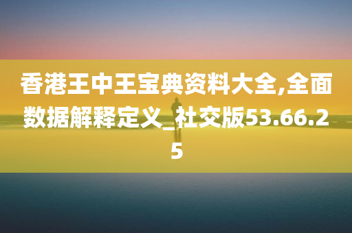 香港王中王宝典资料大全,全面数据解释定义_社交版53.66.25