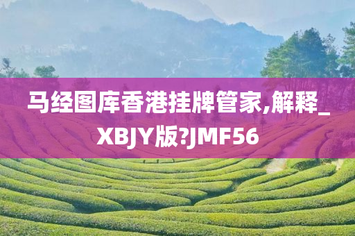 马经图库香港挂牌管家,解释_XBJY版?JMF56