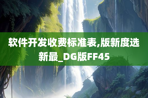 软件开发收费标准表,版新度选新最_DG版FF45