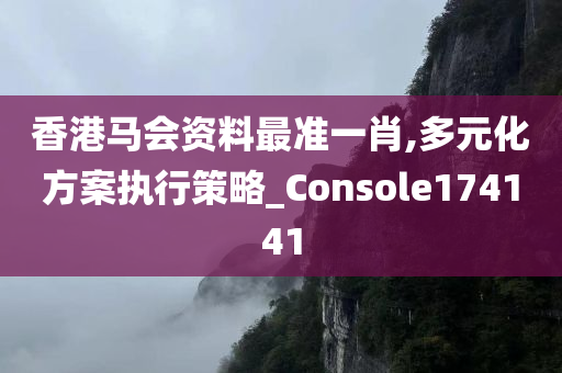 香港马会资料最准一肖,多元化方案执行策略_Console174141